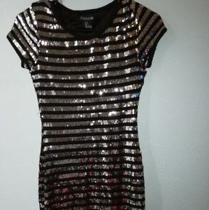 Forever 21 black sequin dress size small